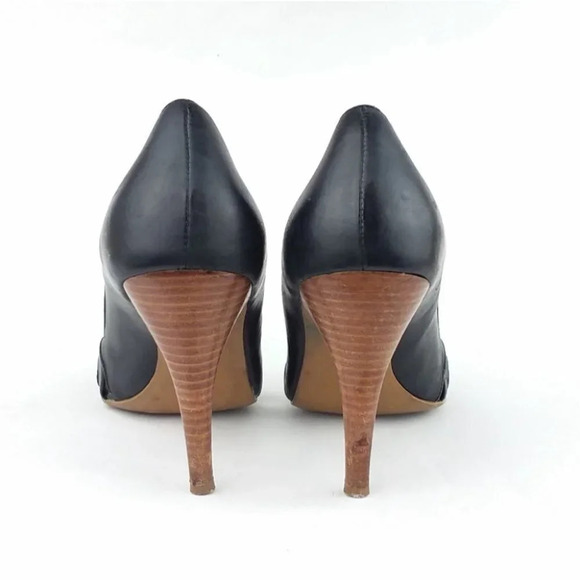 Nordstrom BP Daniella Black Peep Toe Cut Out Heels - Picture 5 of 6